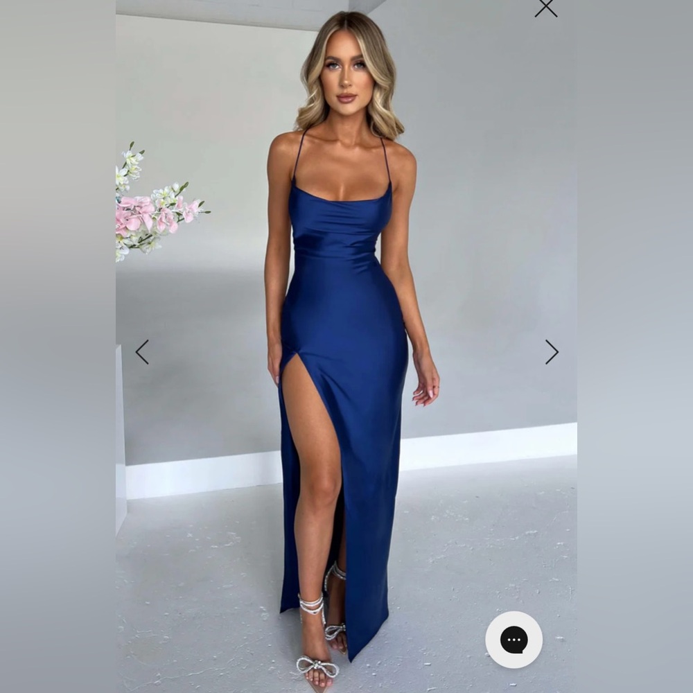 MISHA MAXI DRESS - NAVY - NWT S - BABYBOO